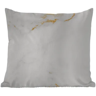 Produktbild von MuchoWow® Outdoor Kissen - Marmor - Gold - Weiß - Luxus - 40x40 cm - Wetterfest - Lounge Kissen - Kopfkissen - Interieur - Polster mit Bild