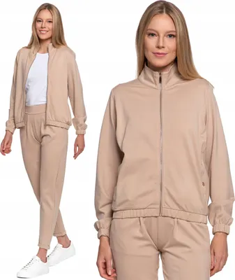 Produktbild von Damen Bomberjacke Mit Reissverschluss Und Stehkragen Ohne Kapuze Moraj 3Xl