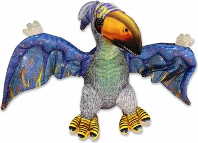 Produktbild von Flugsaurier Plüschtier mit Glitzerflügeln - ca. 22 x 32 cm