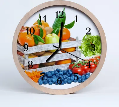 Produktbild von Holzuhr 20fi cm wanduhr - Gemüse Küche