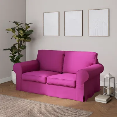 Produktbild von Dekoria Bezug für Ektorp 2-Sitzer Schlafsofa NEUES Modell, amarant, Sofabezug für  Ektorp 2-Sitzer ausklappbar, neues Modell