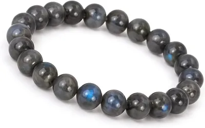 Productafbeelding van Chakra Buddha Armband - Energie Steen - Dagelijks Dragen - 8mm Kralen - 16cm tot 19cm - Grijs Antraciet