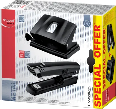Produktbild von Maped Heftgerät & Locher Set Essentials schwarz