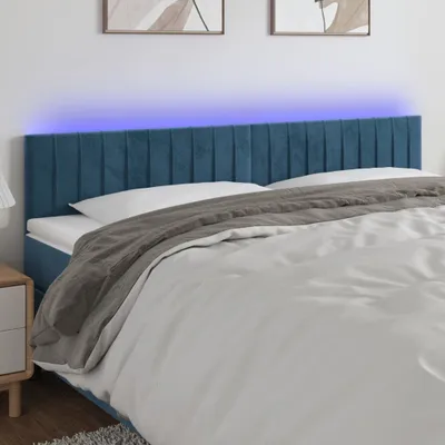 Produktbild von LED Kopfteil Dunkelblau 180x5x78/88 cm Samt 3121914