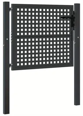 Obrázek produktu pro Ocelová branka do zahrady s mřížkovým vzorem a antracitovou barvou – rozměry 104,14 x 127 cm