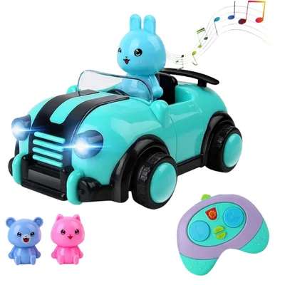Produktbild von Ferngesteuertes Auto für Kinder 2–5 Jahre – RC Spielzeugauto mit 2,4 GHz Fernbedienung, Licht & Musik – Geschenk für Mädchen und Jungen – Grün