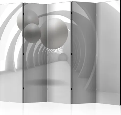 Image de Nouveauté Paravent décoratif Séparateur de pièce Cloison Photo-paravent Paravent espagnol XXL Tunnel 3D Boules 225x172 cm a-B-0034-z-c