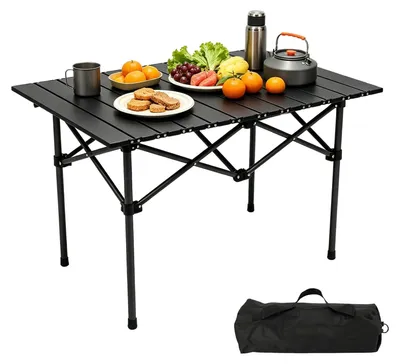 Produktbild von Solidchoice – Klappbarer Campingtisch – Multifunktional und tragbar – 95 x 56 x 50 cm – Schwarz