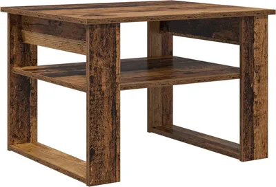Zdjęcie produktu dla Stolik kawowy vidaXL, wykonany z odzyskanego drewna, wymiary: 64 x 54 x 44 cm, materiał: drewno