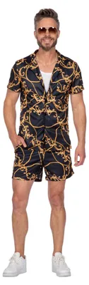 Image de Tenue de fête Costume noir et or, taille : XL
