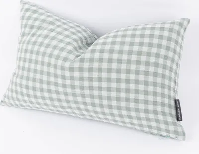 Produktbild von Kissenhülle Musselin Vichy Karo mint div. Größen von SCHÖNER LEBEN. Größe 30x50cm (HxB) 30x50cm (HxB) Größe