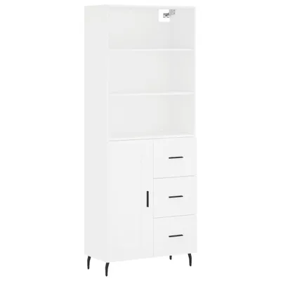 Produktbild von Highboard Weiß 69,5x34x180 cm Holzwerkstoff