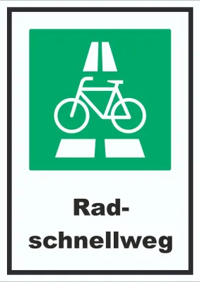 Produktbild von Radschnellweg Schild A6 (105x148mm)