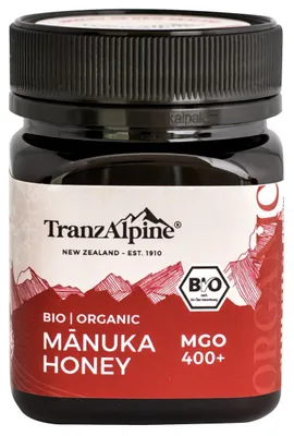 MIÓD MANUKA MGO 400+ BIO 250 g - TRANZALPINE