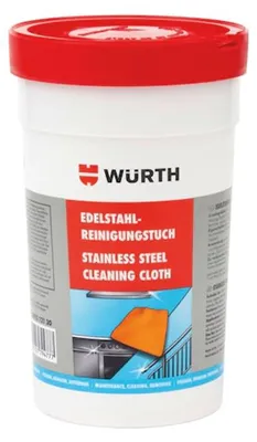 Produktbild von Würth Edelstahl Reinigungstücher 30 Stück, Weiß, 1-Pack, 089312130
