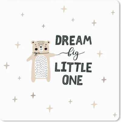 Produktbild von MuchoWow® Mauspad Mousepad Zitate - Sprichwörter - Baby - Träume groß und klein - Kinder - Kinder 20x20 cm - Mousepads - Maus Mat - Pad - Mausunterlage - Desk Mat - Bureauartikeln