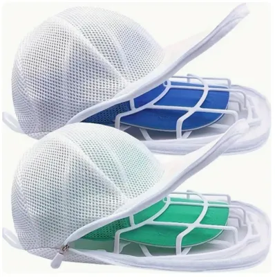 Produktbild von 2 Stück Cap Waschmaschinen Form, Baseballkappen Waschgestell, Hutwascher | Cap Waschen Gestell & Cap Washer, Kappe Waschen in Waschmaschine