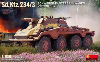 Productafbeelding van MiniArt 1:35 Sd.Kfz.234/3, zware gepantserde rupsvoertuig