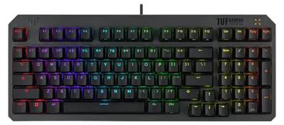 Zdjęcie produktu dla ASUS TUF Gaming K3 Gen II, Pełnowymiarowy (100%), Przewodowa, USB, Opto-mechaniczny przełącznik kluczykowy, RGB LED, Czarny