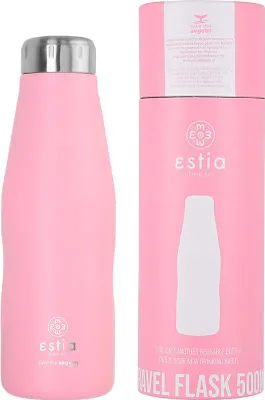Obrázek produktu pro ESTIA | Termoska - 500 ml - růžová vakuová láhev - se šroubovacím uzávěrem