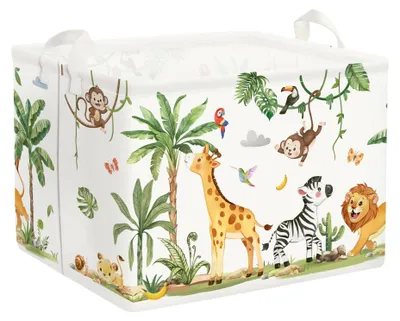 Produktbild von Faltbarer, wasserdichter Wäschekorb für Kinder mit Tiermotiv