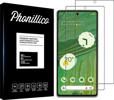 Image de Verre trempé pour Google Pixel 7 [2 pièces] Protection d'écran Screen Protector Film Anti-Rayures Glas Resistant Phonillico®