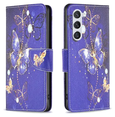 Produktbild von Für Samsung Galaxy S25 5G Kunstleder Tasche Hülle Book Wallet Motiv Design Etuis