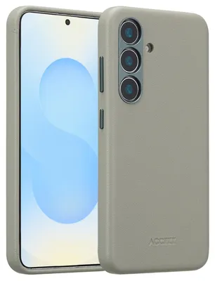 Zdjęcie produktu dla Accezz MagSafe Leather Backcover do Samsung Galaxy S25 – jasnoszary