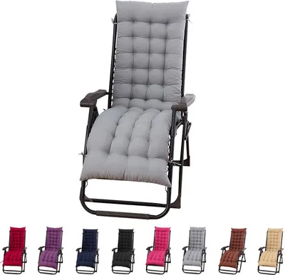 Obrázek produktu pro （48×120cm，grey）Anti-slip zahradní nábytek podložka zahradní židle polštář židle polštářky s vysokým opěradlem židle polštářky polštářky s 6 popruhy pro terasu houpací židle zahradní židle jídelní židle
