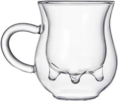 Produktbild von Doppelwandiges Glas Kaffeebecher Set, 300 ml, 11,5 cm Höhe, BPA-frei, hitzebeständig