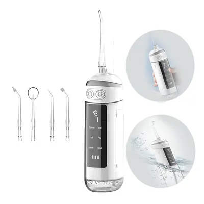 Produktbild von Mundduschen,Tragbare Munddusche mit 6 Reinigungsmodi,300 ml Wassertank, 1500 mAh Akku,IPX6 wasserdicht, Zahnreiniger für Zahnspange & Implantate