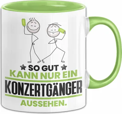 Produktbild von Konzertgänger Geschenk Tasse So Gut Kann Nur Ein Konzertgänger Aussehen Geschenkidee Kaffee-Becher (Grün)