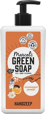 Image de (DE) Savon vert Marcel, orange et jasmin, savon liquide pour les mains, 500 ml