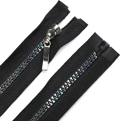 Produktbild von Reißverschluss 5mm 40-80cm Regenbogen-Schiene f. Jacken Softshells Sportbekleidung, Größe:50cm, Farbe:322 schwarz