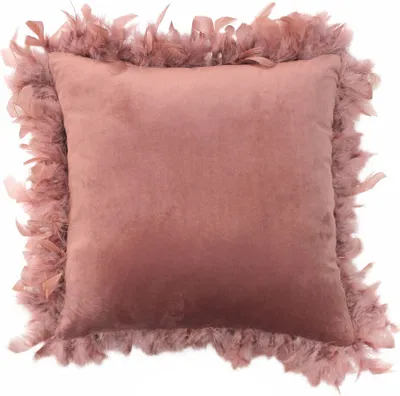 Image de Coussin décoratif en velours 40 x 40 cm Qirin Pink