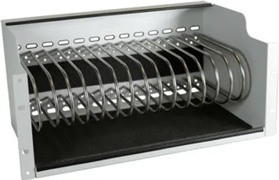 Produktbild von EFB-Elektronik 48,30cm (19") 5HE Tablet Tragemodul, 27 Fächer zu 10,5 mm, RAL7035 Hersteller: EFB Elektronik (691777GR.3)