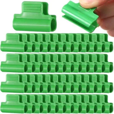 Produktbild von Klemmen für Treibhausfolie - 50 Stück, 16 mm grüne Befestigungsklammern