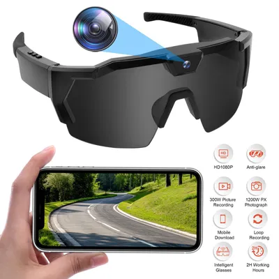 Produktbild von Sportkamera-Sonnenbrille mit HD-Videoaufzeichnung 1080p tragbare Sportbrille