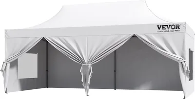 Produktbild von Pop Up Canopy Tent Outdoor Gazebo Tent 10x20FT with Sidewalls & Bag White