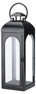 Productafbeelding van Grote, luxe, moderne lantaarns, decoratief, hoog, 50,8 cm, zwarte metalen stormlantaarn