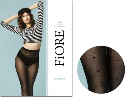 Produktbild von Schwarz gepunktete Strumpfhose 30 den Fiore Schwarz 2