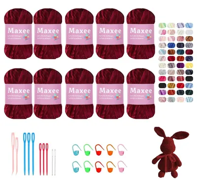 Obrázek produktu pro Elzusha - Sada přízí z hebkého velurového chenille pro pletení