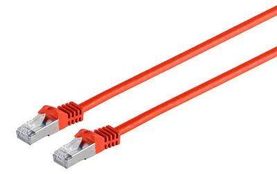 Zdjęcie produktu dla Kabel krosowy RJ45 z surowym kablem CAT 7 PIMF czerwony 7,5 m