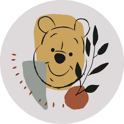 Image de Disney papier peint rond autocollantPolyuréthanel'ours Multicolor - 610404 - Ø 128 cm