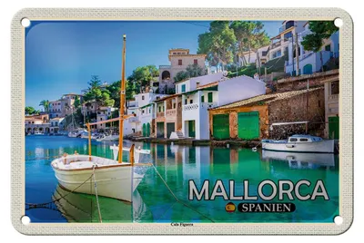 Produktbild von Blechschild Reise 18x12cm Mallorca Spanien Cala Figuera Ort Bucht