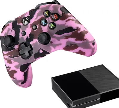 Immagine prodotto di Manicotti e skin per Xbox One - Manicotti da gioco performanti - Coperture morbide - Accessori per controller antiscivolo - Camo - Rosa chiaro