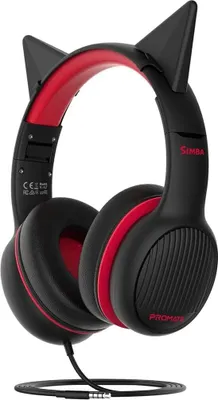 Immagine prodotto di Promate Simba Onyx cuffie over-ear cablate Hi-Definition SafeAudio™ per bambini nero