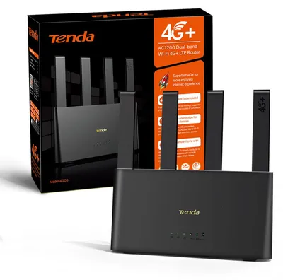 Produktbild von Tenda 4G08 WiFi 5 router 1200Mb/s AC1200 4G LTE 1xWAN 1xLAN - Router - 0,87 Gbps
