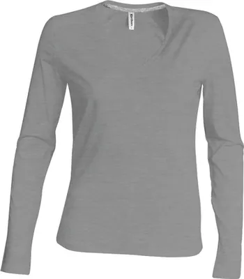 Immagine prodotto di Kariban T-shirt donna a maniche lunghe con scollo a V