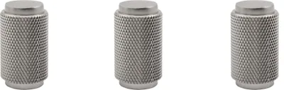 Immagine prodotto di Natural Goods Berlin Maniglia per mobili ZYLINDER, pomolo per mobili, maniglia per armadi, pomolo per cassetti e porte, argento, 3 pezzi